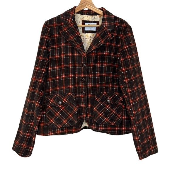 Vintage Y2K Delia’s Plaid Blazer Jacket | Size XL | Y2K Grunge Preppy Mall Goth - Picture 1 of 13